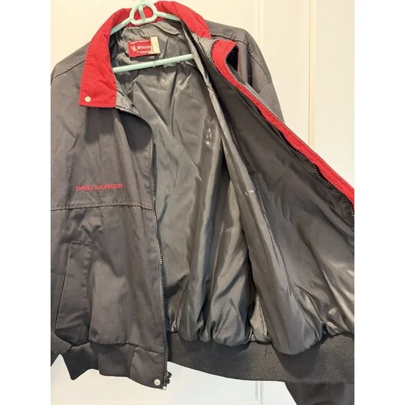 Vintage Winston Racing Team Jacket XL Black Red Swingster USA Bomber NASCAR - Picture 6 of 6